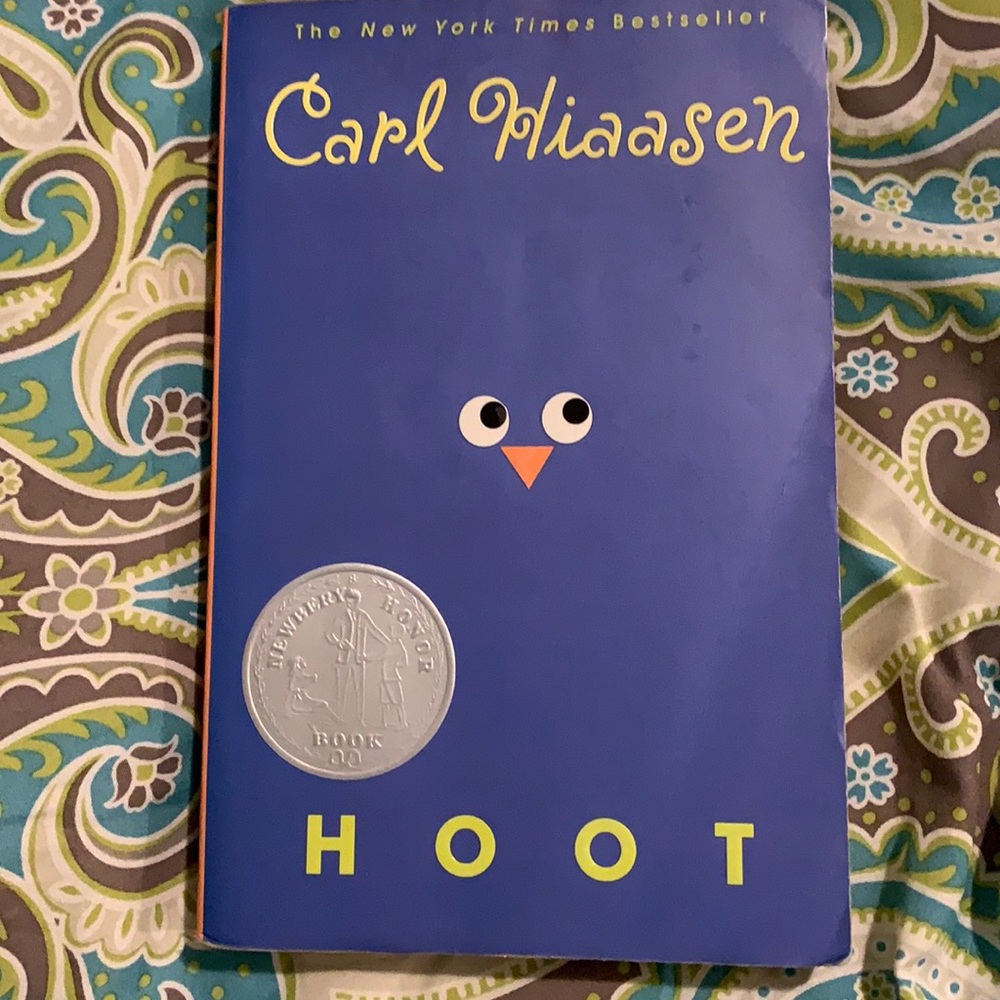 The book Hoot by Carl Hiaasen